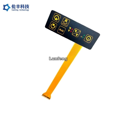 0.188mm HUISDIER 1.0mm het Membraantoetsenbord van de Hoogtedouane met metaalkoepels