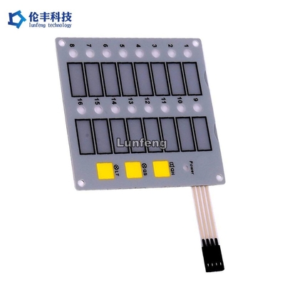 Goede prijs. Gepersonaliseerd wit LED membraan toetsenbord met IP65 beschermingsniveau online