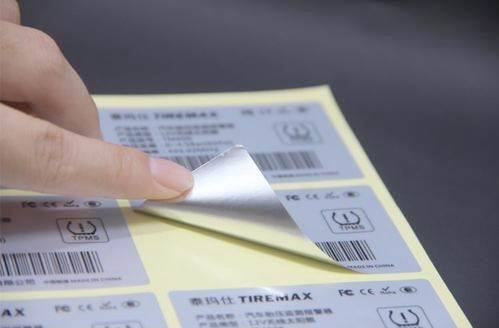 Goede prijs. Silver Sticker Label with Permanent Acrylic Adhesive Resistant to Water Oil and Chemicals for Custom Quantities From 100 To 10,000+ online
