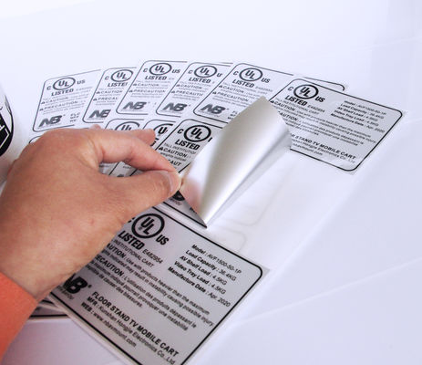 Goede prijs. Op maat bedrukte UV-bestendige waterdichte zilveren stickerlabel krassticker voor barcode online