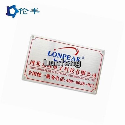 Goede prijs. Het Naambordral Kleur 3M Adhesive Metal Nameplates van het rechthoekaluminium met Embleem online
